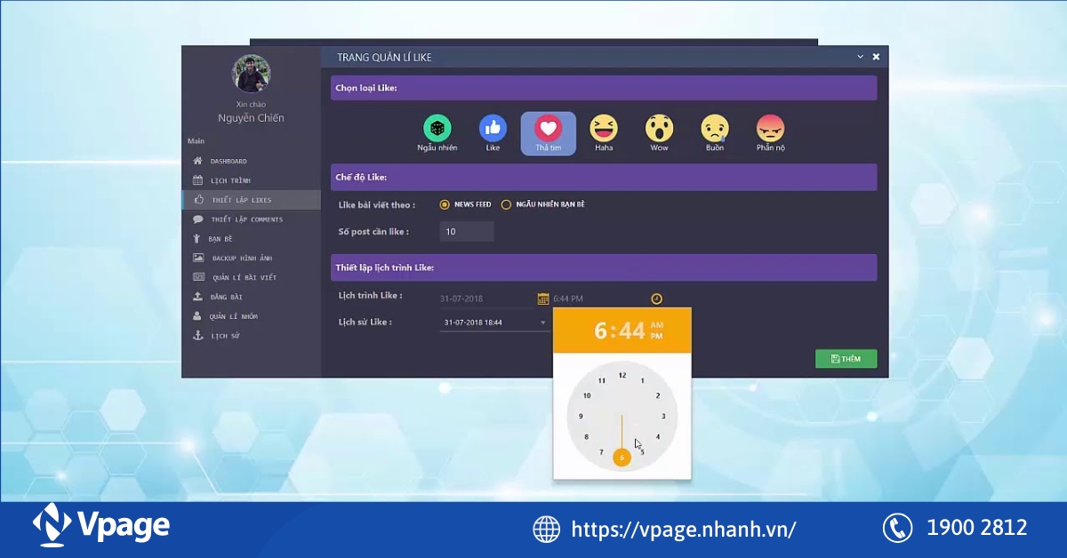 Giao diện phần mềm Simple Account